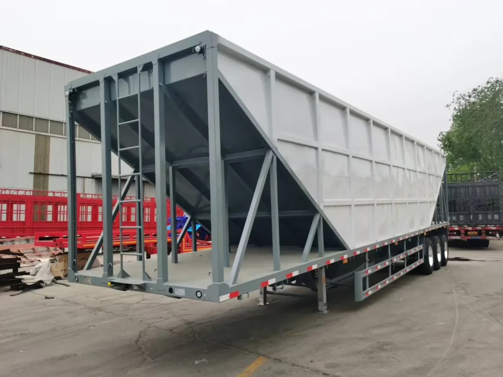 3 Axle Grain hopper semi trailer2