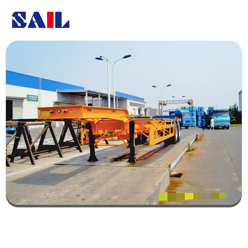 SAIL 2 Axle 40ft Gooseneck Skeleton Trailer for Container Transport3