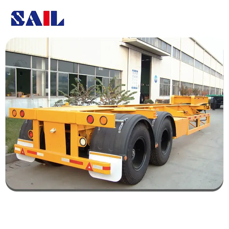 SAIL 2 Axle 40ft Gooseneck Skeleton Trailer for Container Transport4