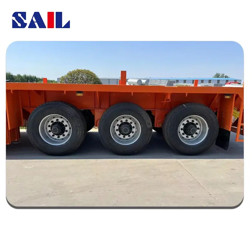 SAIL 20ft and 40ft 40tons 3 Axle Flatbed Trailer description4