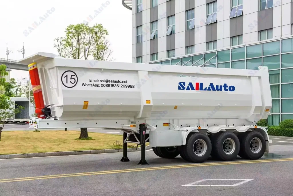 SAIL 22CBM Triple Axle Hydraulic End Dump Trailer8