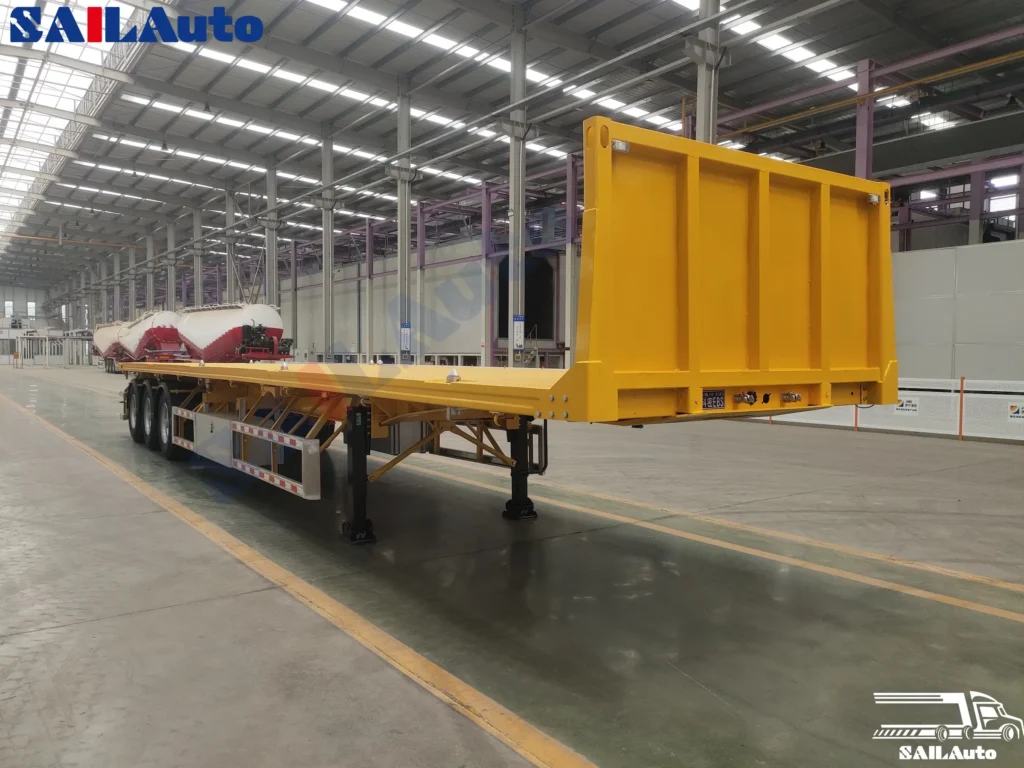 SAIL 3 Axle 30 tons 45 feet 13.5m Flatbed Semi trailer for Saudi Arabia description1