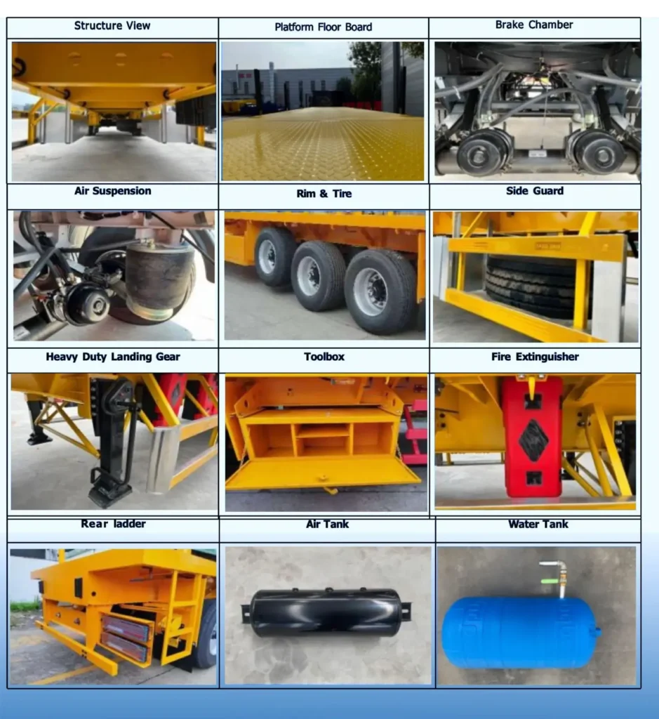 SAIL 3 Axle 30 tons 45 feet 13.5m Flatbed Semi trailer for Saudi Arabia description10