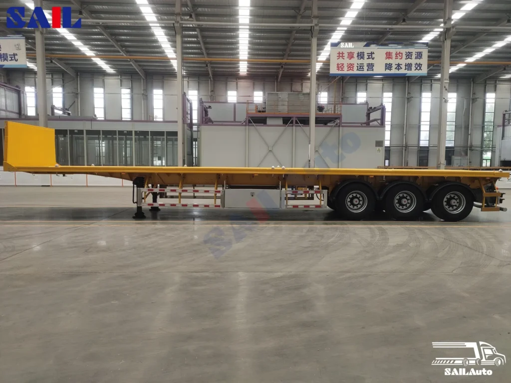 SAIL 3 Axle 30 tons 45 feet 13.5m Flatbed Semi trailer for Saudi Arabia description2