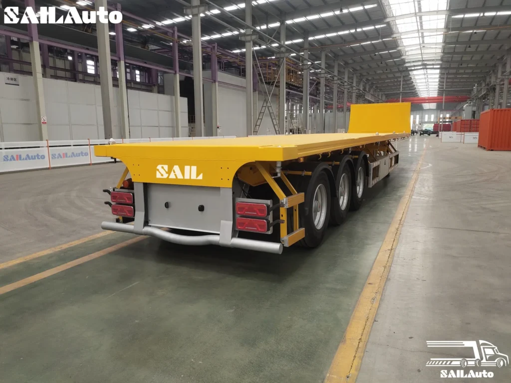 SAIL 3 Axle 30 tons 45 feet 13.5m Flatbed Semi trailer for Saudi Arabia description4