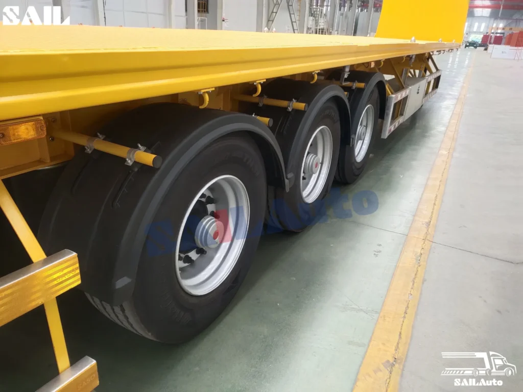 SAIL 3 Axle 30 tons 45 feet 13.5m Flatbed Semi trailer for Saudi Arabia description6
