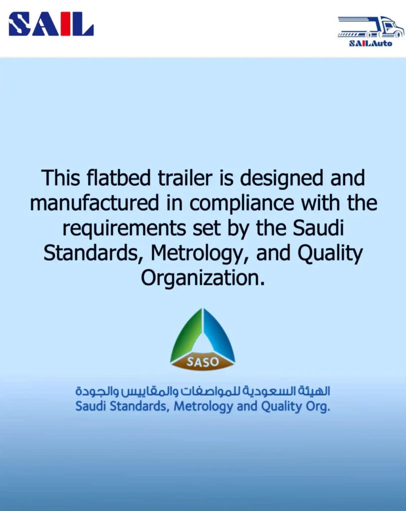 SAIL 3 Axle 30 tons 45 feet 13.5m Flatbed Semi trailer for Saudi Arabia description71