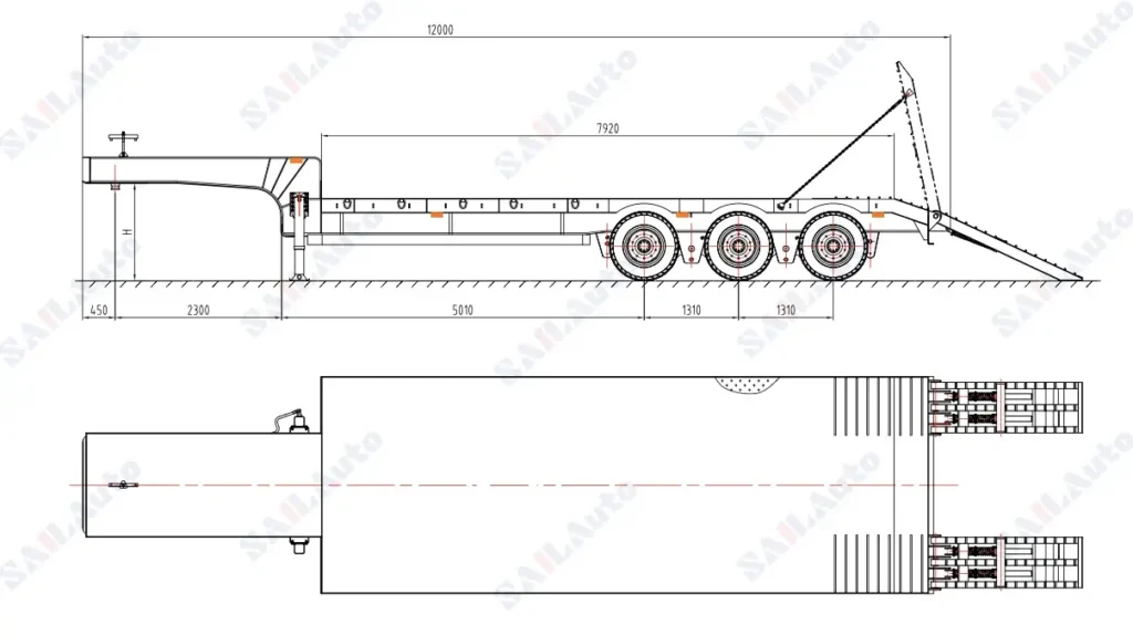SAIL 3 Axle Lowbed Trailer Featuring Front Protection Board7