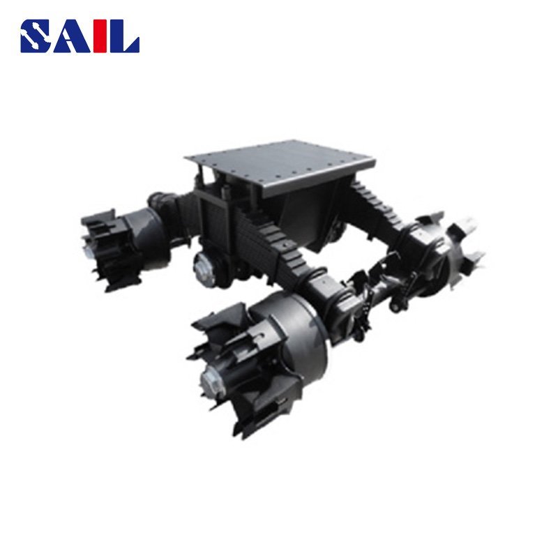 Bogie with spoked axle