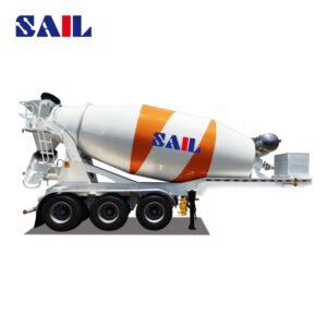 SAIL 3 Axle Cement Mixer Trailer for Construction and Concrete Transport